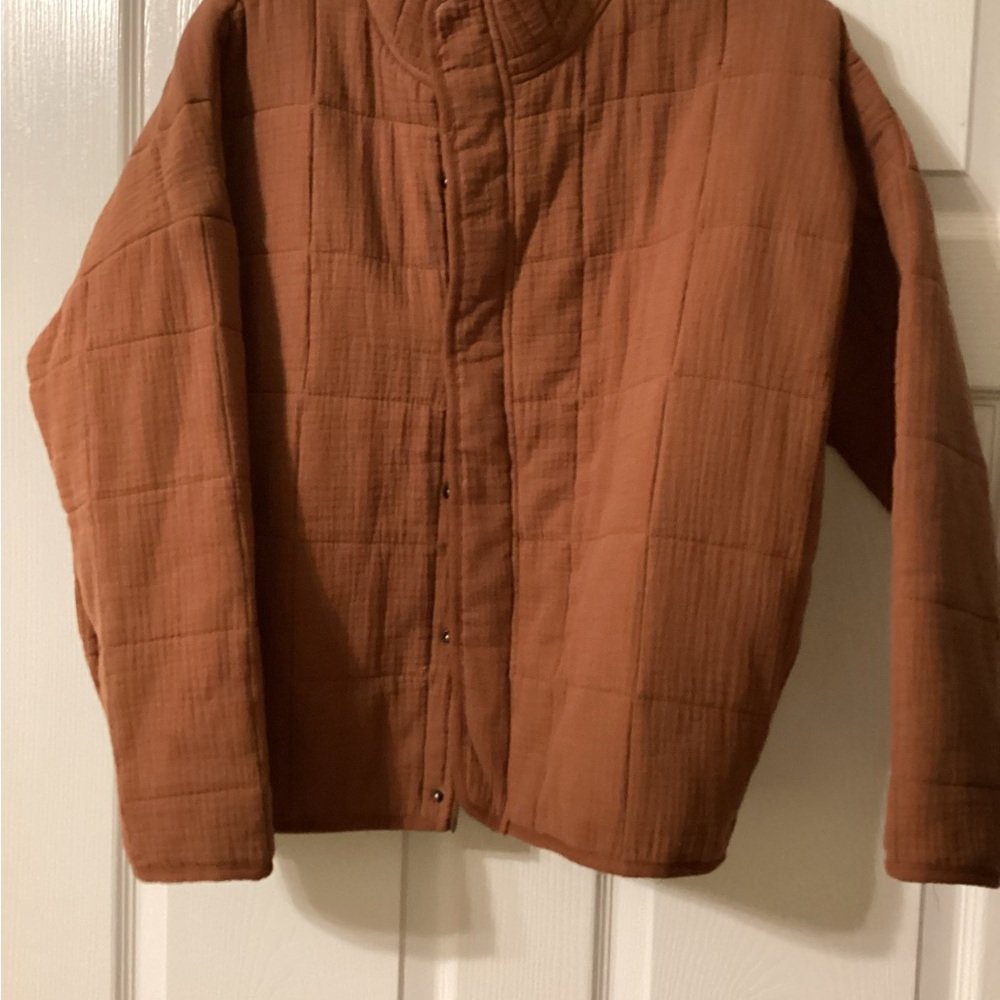 Quilted rust color jacket